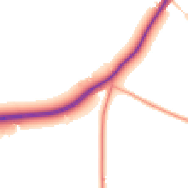 Daytime road noise heatmap for CT7 0JW