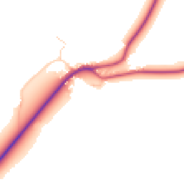 Daytime road noise heatmap for CT7 0LD