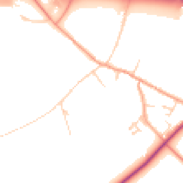 Daytime road noise heatmap for CT7 0PU