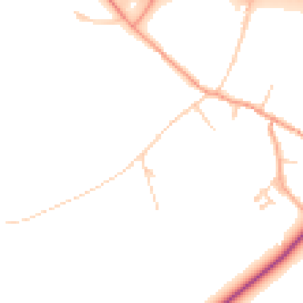 Daytime road noise heatmap for CT7 0QA