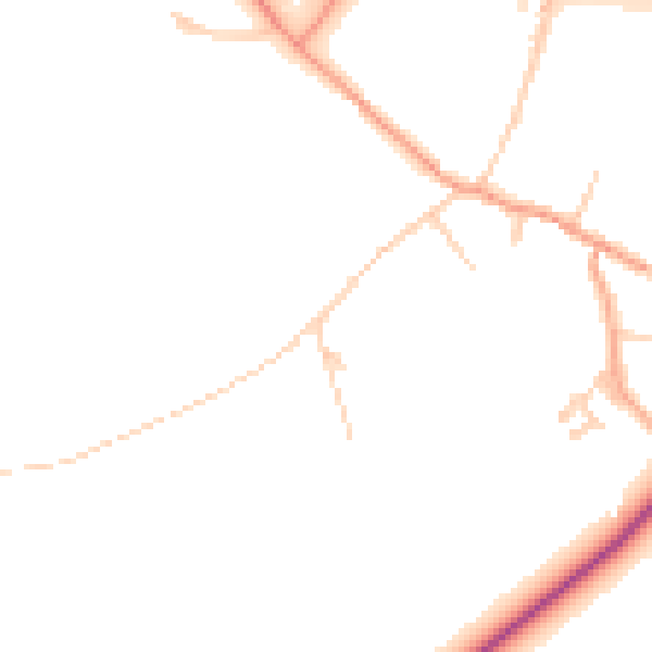 Daytime road noise heatmap for CT7 0QB