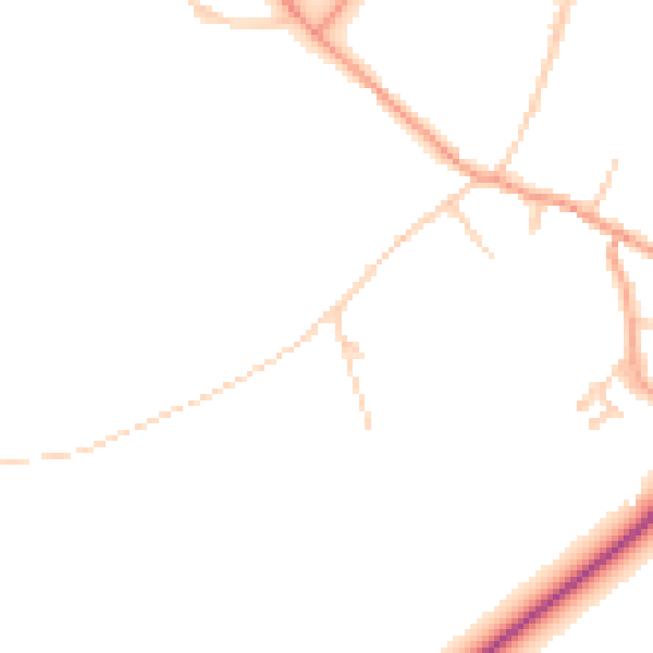 Daytime road noise heatmap for CT7 0QG