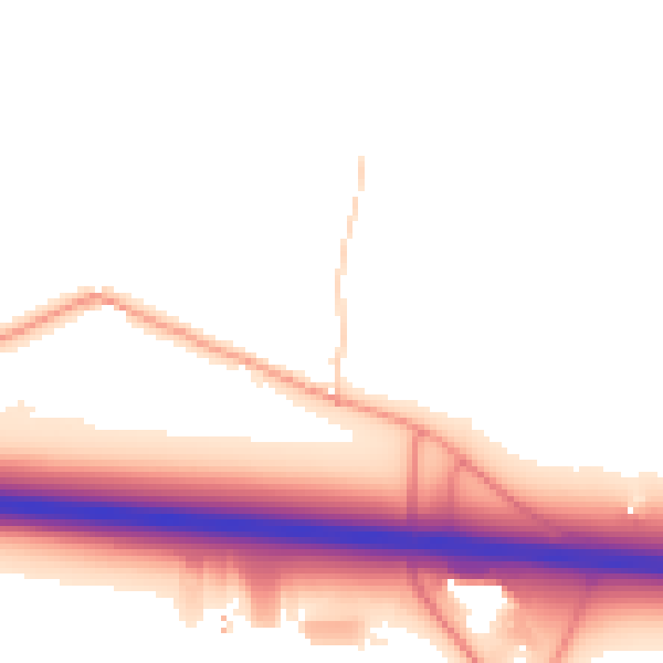 Daytime road noise heatmap for CT7 0QR