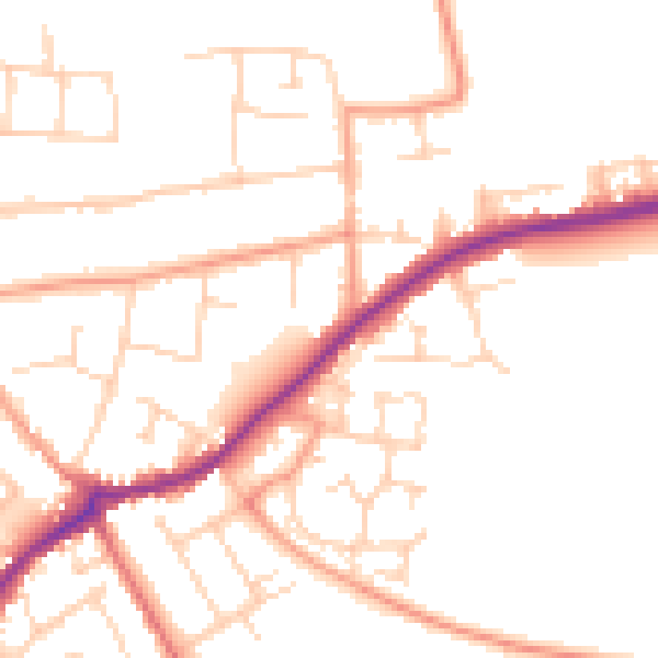 Daytime road noise heatmap for CT7 9BN