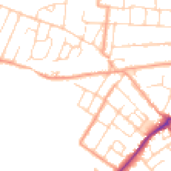 Daytime road noise heatmap for CT7 9BW