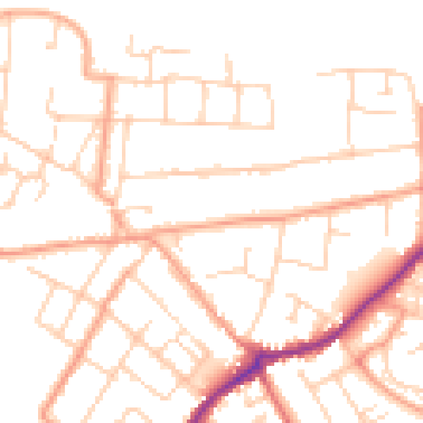 Daytime road noise heatmap for CT7 9EG