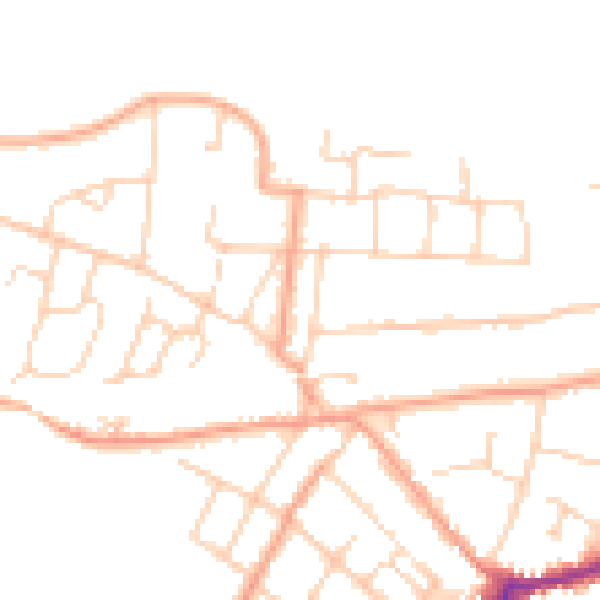 Daytime road noise heatmap for CT7 9JJ