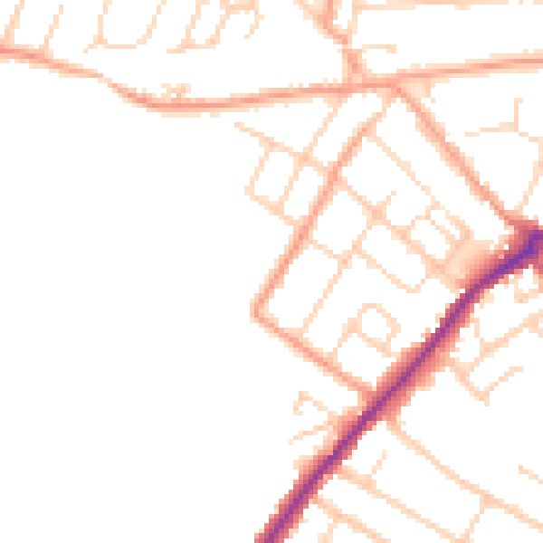 Daytime road noise heatmap for CT7 9SR