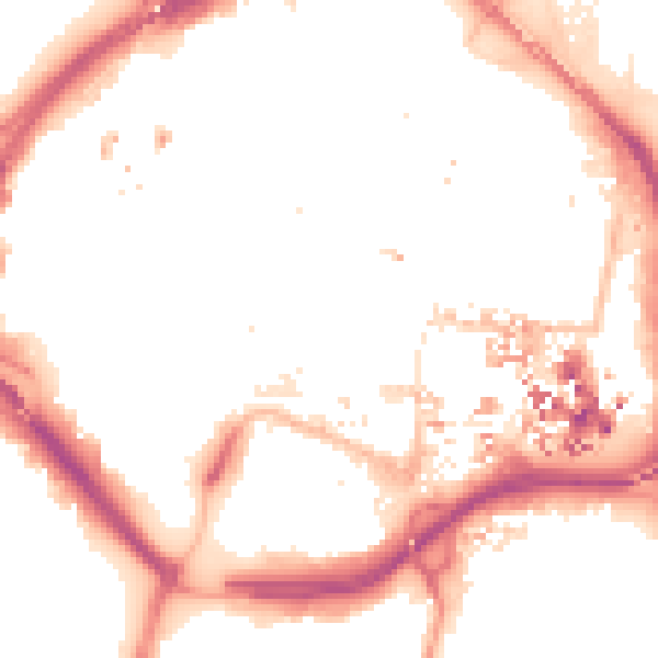 Night-time road noise heatmap for CV1 2GB