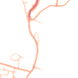 Daytime road noise heatmap for CV10 0AY