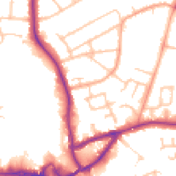 Daytime road noise heatmap for CV10 0BA