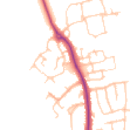 Daytime road noise heatmap for CV10 0BF