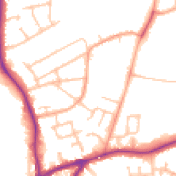Daytime road noise heatmap for CV10 0BG