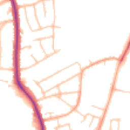 Daytime road noise heatmap for CV10 0BH