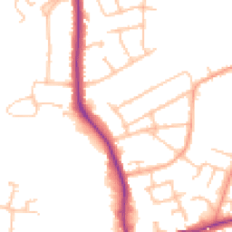 Daytime road noise heatmap for CV10 0BS