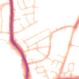 Daytime road noise heatmap for CV10 0BT