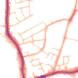 Daytime road noise heatmap for CV10 0BX