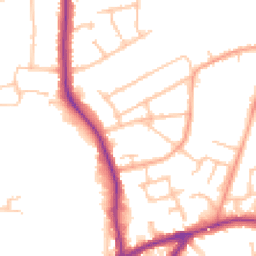 Daytime road noise heatmap for CV10 0BY