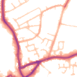 Daytime road noise heatmap for CV10 0DB
