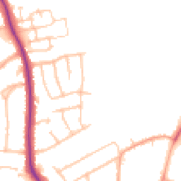 Daytime road noise heatmap for CV10 0DN