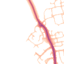 Daytime road noise heatmap for CV10 0DQ