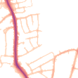 Daytime road noise heatmap for CV10 0DT
