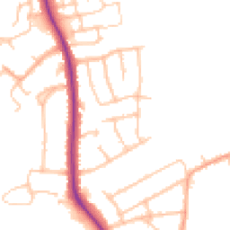 Daytime road noise heatmap for CV10 0DU