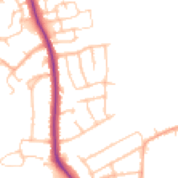 Daytime road noise heatmap for CV10 0DW
