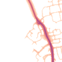 Daytime road noise heatmap for CV10 0FB