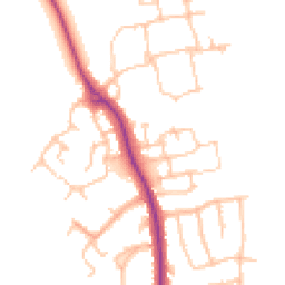 Daytime road noise heatmap for CV10 0GB