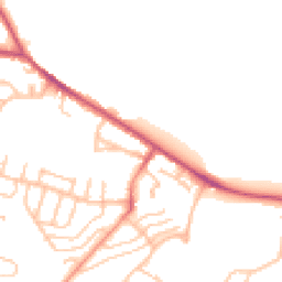 Daytime road noise heatmap for CV10 0HS