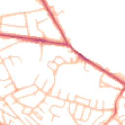 Daytime road noise heatmap for CV10 0LN