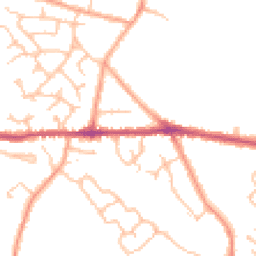 Daytime road noise heatmap for CV10 0NZ