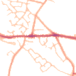 Daytime road noise heatmap for CV10 0PA