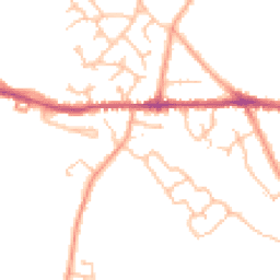 Daytime road noise heatmap for CV10 0PL