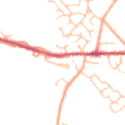 Daytime road noise heatmap for CV10 0PN