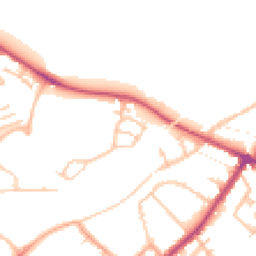 Daytime road noise heatmap for CV10 0UB
