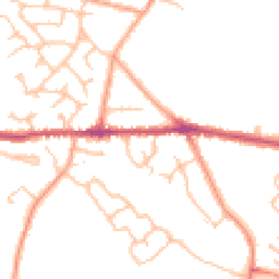 Daytime road noise heatmap for CV10 0UY