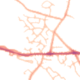 Daytime road noise heatmap for CV10 0XJ