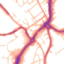 Daytime road noise heatmap for CV10 7BD