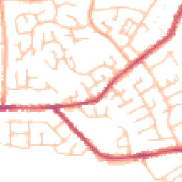 Daytime road noise heatmap for CV10 7DD