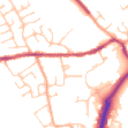 Daytime road noise heatmap for CV10 7JD