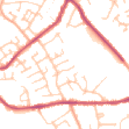 Daytime road noise heatmap for CV10 7JX