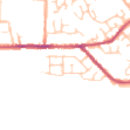 Daytime road noise heatmap for CV10 7NU