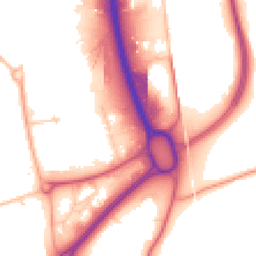 Daytime road noise heatmap for CV10 7RA