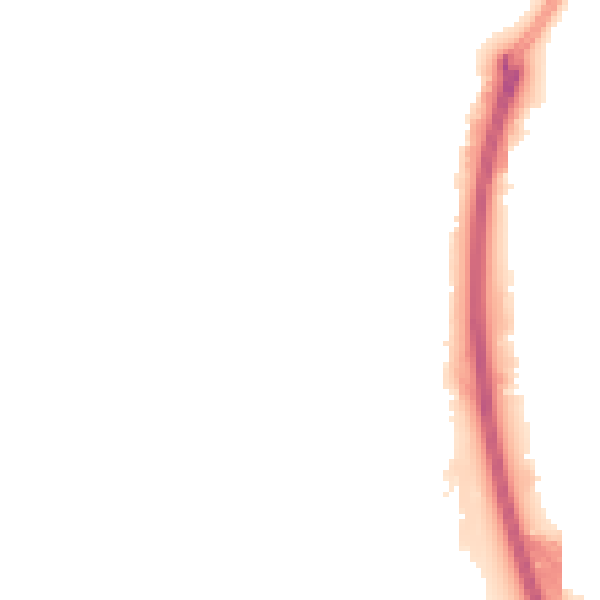 Night-time road noise heatmap for CV10 7SS