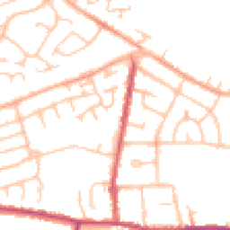 Daytime road noise heatmap for CV10 8BQ