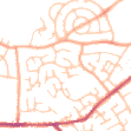 Daytime road noise heatmap for CV10 8BU