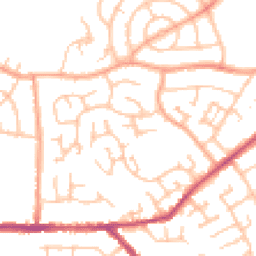 Daytime road noise heatmap for CV10 8EB