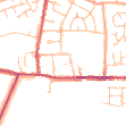 Daytime road noise heatmap for CV10 8JT